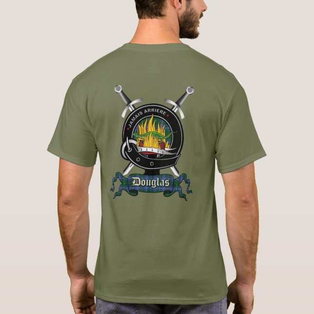 Camiseta Douglas Clan Badge & Swords T-Shirt (Reverso)