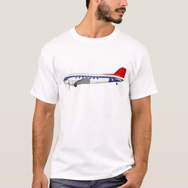 Camiseta Douglas DC-3 Skytrain Northwest Airlines (Anverso)