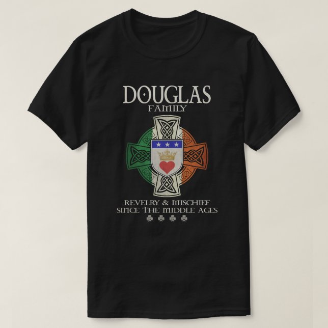 Camiseta Douglas de Irlanda cruz celta de Irlanda (Diseño del anverso)