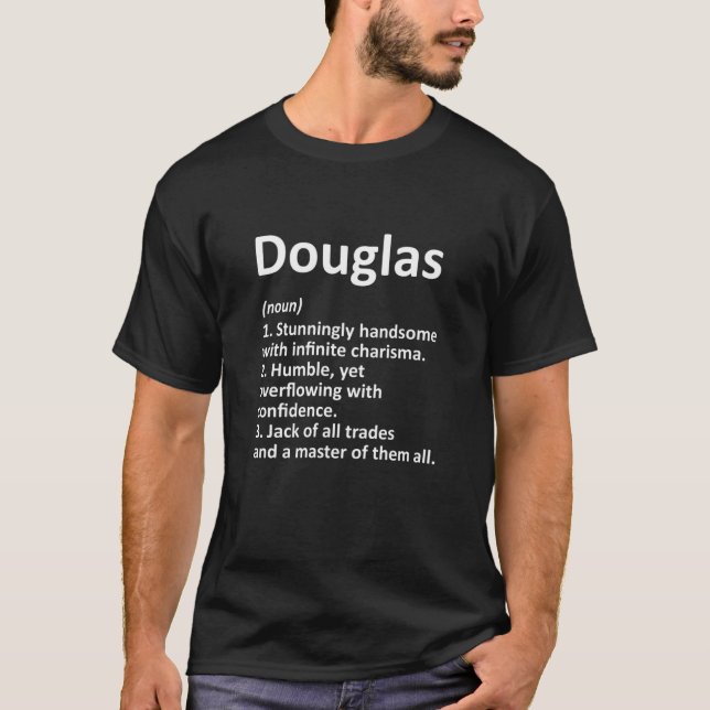Camiseta Douglas Definición Nombre personalizado Cumpleaños (Anverso)