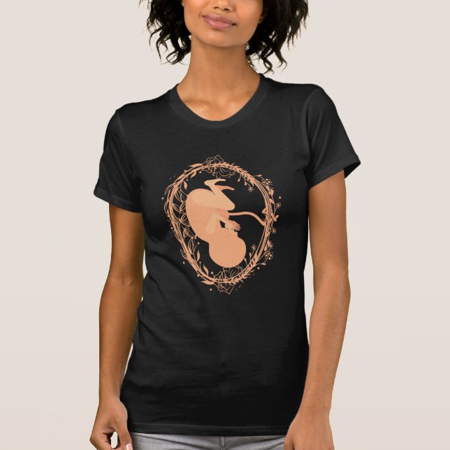 Camiseta Doula bebé embarazada Floral Doula Partera (Anverso)