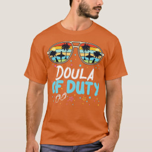 Camiseta Doula del deber con Sunglass Funny Midwife Birdo D