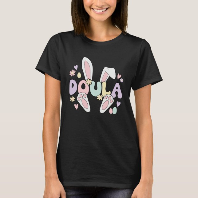 Camiseta Doula Easter Bunny Postpartum Doula Easter Day (Anverso)