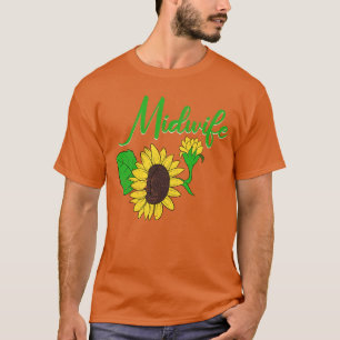 Camiseta Doula Midwifery Birthing Support Sunflower Midwife