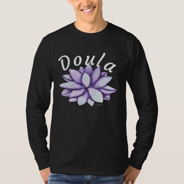 Camiseta Doula Peaceful Lotus Midwife Birthing Support Birt (Anverso)