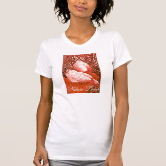 CAMISETA DOVAS BLANCAS EN CORAZÓN DE AMOR ROJO/NATURAL