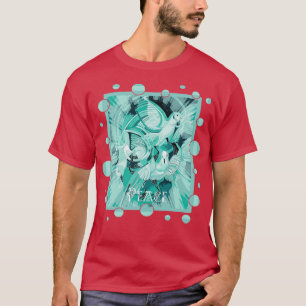Camiseta Dove con Celtic Peace Text en Aqua Tones