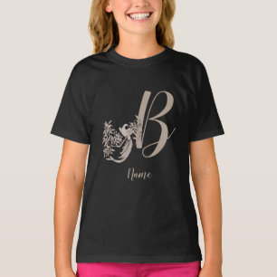 Camiseta Dove Elegant Monograma Inicial B Personalizado