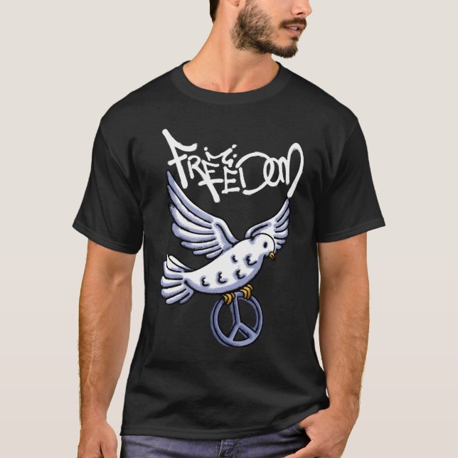 Camiseta Dove Holding Peace Symbol streetwear (Anverso)