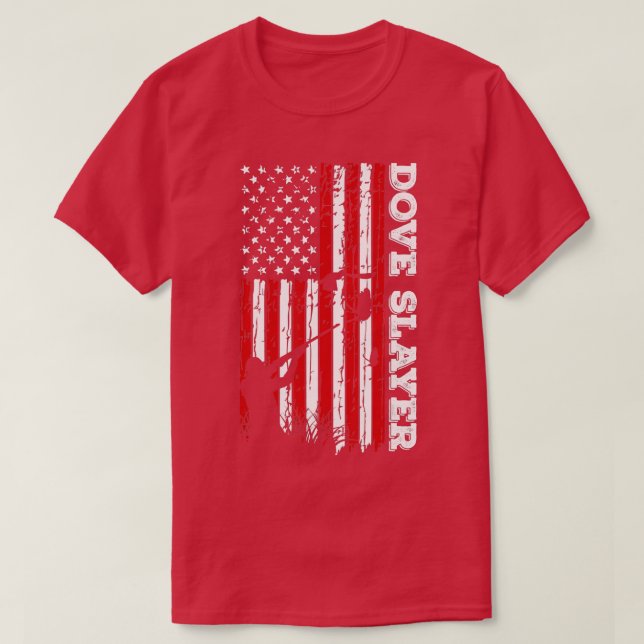 Camiseta Dove Hunter Bandera Americana Vintage Dove Slayer  (Diseño del anverso)