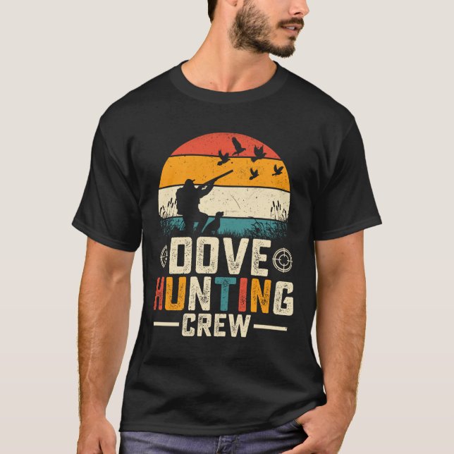 Camiseta Dove Hunting Crew Retro Vintage Sunset Design (Anverso)