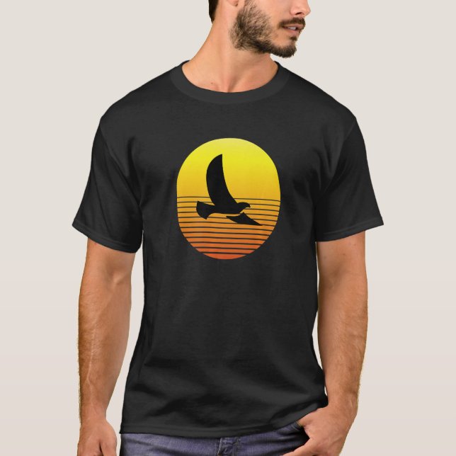 Camiseta Dove Pigeon Bird Silhouette at Sunset Wildlife Nat (Anverso)