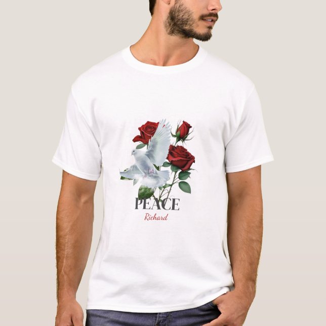 Camiseta Dove Rose Custom Name Personalized T-Shirt (Anverso)
