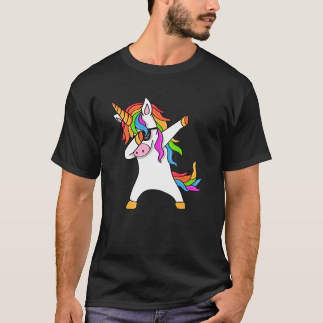 Camiseta Dove Unicorn Dubing Unicorn Gafas de sol arcoiris (Anverso)