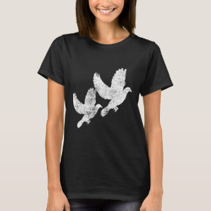 Camiseta Dove Vintage Flying Two Pigeon Tee Bird Gift