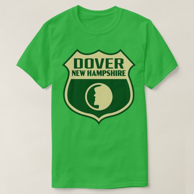 Camiseta Dover New Hampshire Retro Shield Tan (Diseño del anverso)