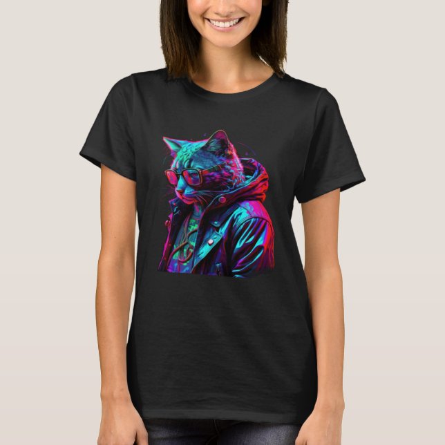 Camiseta Down on his luck Cat with Glasses (Anverso)