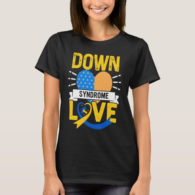 Camiseta Down Syndrome Awareness Trisomy Blue Ribbon WDSD 2 (Anverso)