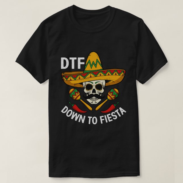 Camiseta Down to Fiesta (Diseño del anverso)