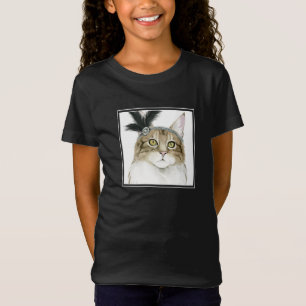 Camiseta Downton Cat Adornado Con Pájaros