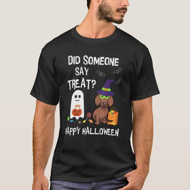 Camiseta Doxie Dachshund Halloween (Anverso)