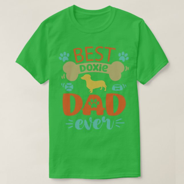 Camiseta Doxie Dog Dad (Diseño del anverso)