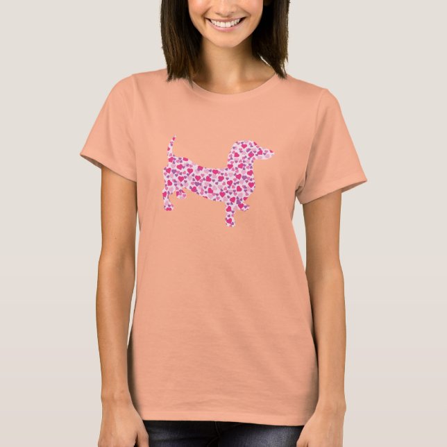 Camiseta Doxie Heart Love (Anverso)