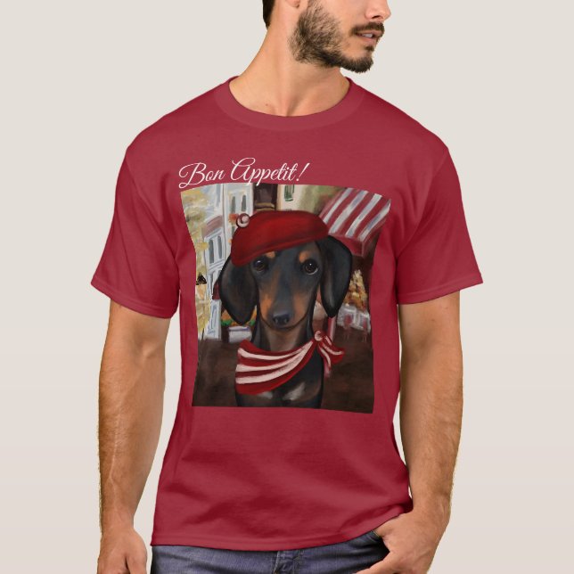 Camiseta Doxie Negro y Café (Anverso)