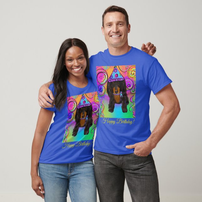 CAMISETA DOXIE NEGRO Y TAN LARGA (Unisexo)