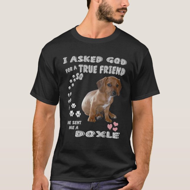 Camiseta Doxle Dog Mom Mascota Costume, Beagle Dachshund Da (Anverso)