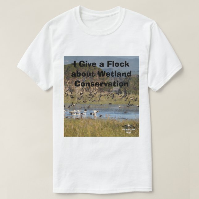 Camiseta Doy a una multitud sobre la protección del humedal (Diseño del anverso)