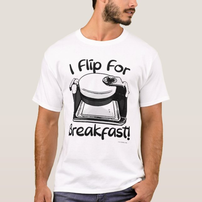 Camiseta Doy La Vuelta Al Desayuno Lema De Waffle (Anverso)