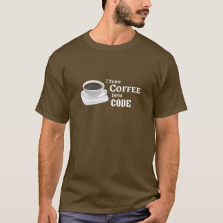 Camiseta Doy vuelta al café en código