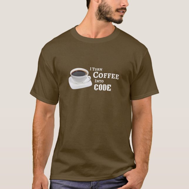 Camiseta Doy vuelta al café en código (Anverso)