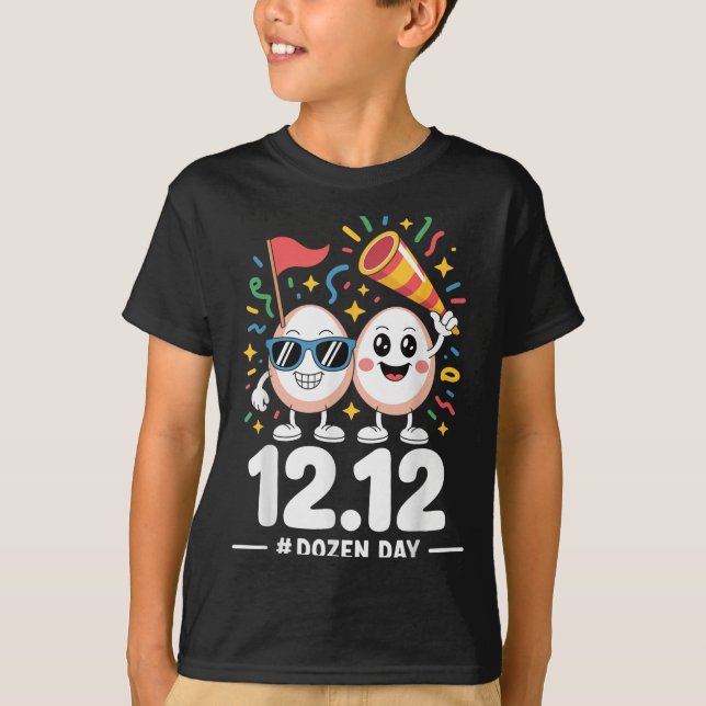 Camiseta Dozen Day December Vibes 12.12 Funny Egg Celebrati (Anverso)