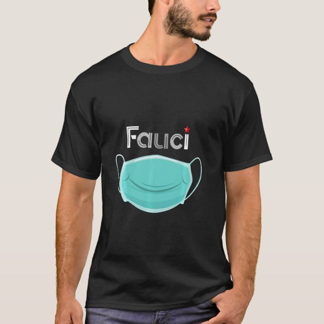 Camiseta Dr. Anthony Fauci Sonriente Máscara We Love Fauci (Anverso)