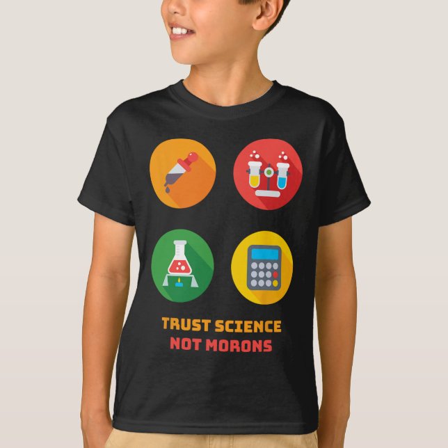 Camiseta Dr. Anthony Fauci Trust Science Not Morons Retro V (Anverso)