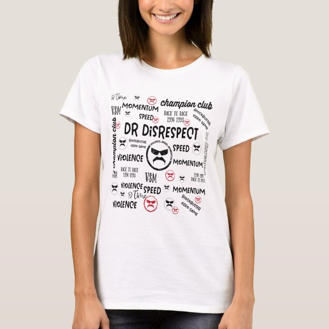 Camiseta Dr Disrespect Violence Speed Momentum (Anverso)