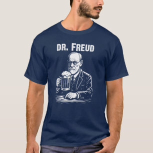 Camiseta Dr. Freud con Ilustracion de cerveza