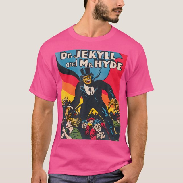 Camiseta Dr. Jekyll Sr. Hyde Art - Monst Retro Halloween (Anverso)