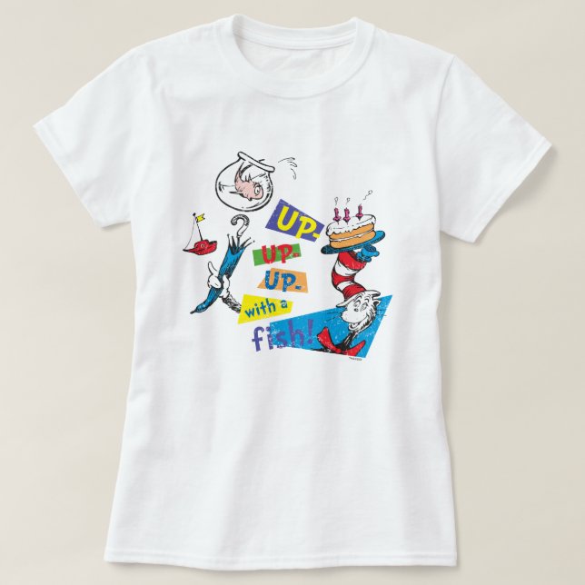 Camiseta Dr. Seuss | Arriba Arriba Arriba con un Pez (Diseño del anverso)