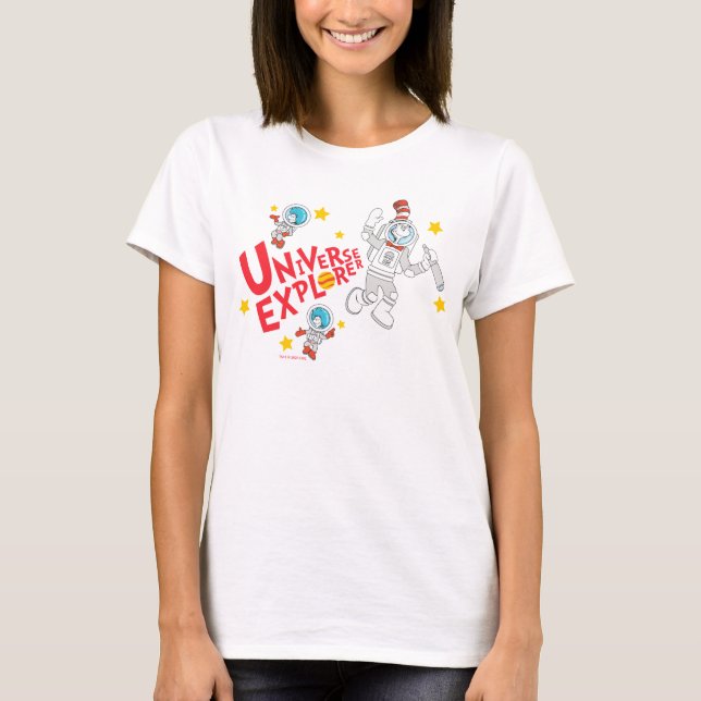 Camiseta Dr. Seuss | Cat en el Explorador del universo del  (Anverso)