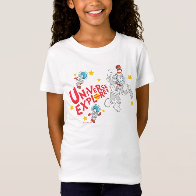 Camiseta Dr. Seuss | Cat en el Explorador del universo del  (Anverso)