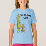 Camiseta Dr. Seuss | Chica Grinch Winthday Birthday<br><div class="desc">Echa un vistazo a esta divertida camiseta del Chica de cumpleaños de invierno Dr. Suess Grinch.</div>