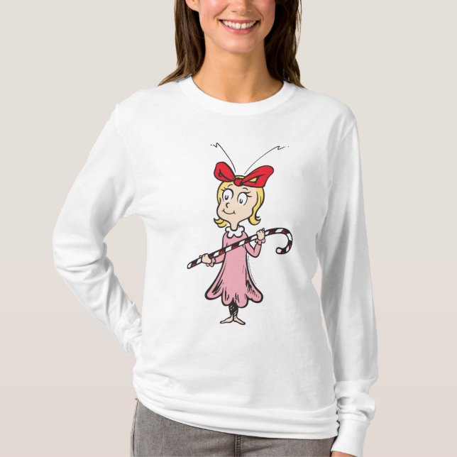 Camiseta Dr. Seuss| Cindy-Lou Quién - Sostengo Cañón Candy (Anverso)