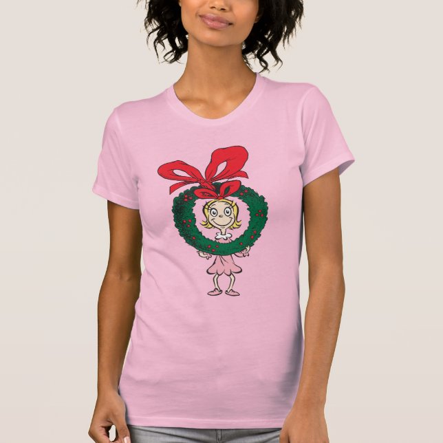Camiseta Dr. Seuss | Cindy-Lou Who - Wreath (Anverso)