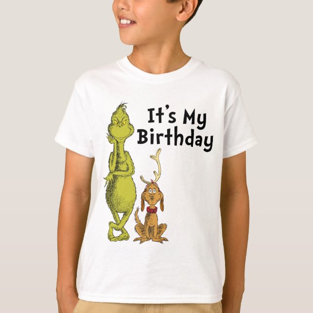 Camiseta Dr. Seuss | Cumpleaños de invierno del Grinch (Anverso)