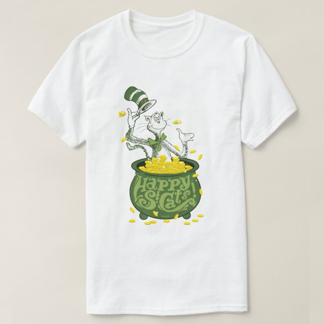Camiseta Dr. Seuss | El gato en el Gorra - ¡Feliz St. Cat's (Diseño del anverso)
