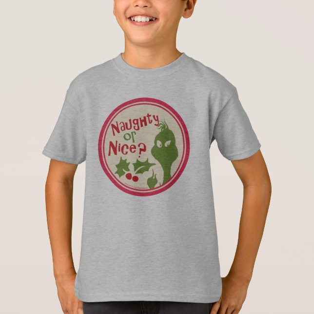 Camiseta Dr. Seuss | El Grinch - travieso o bonito? (Anverso)
