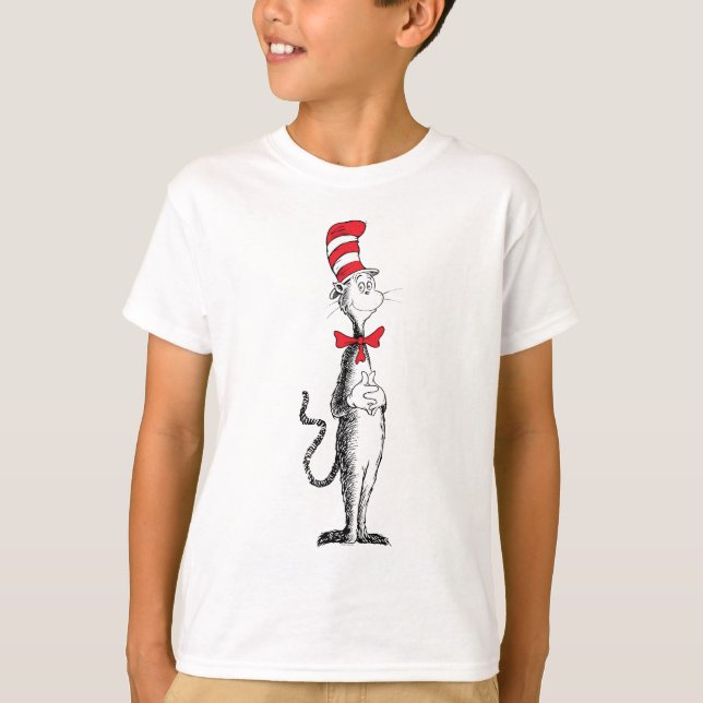 Camiseta Dr. Seuss: Gato en el Gorra de pie (Anverso)